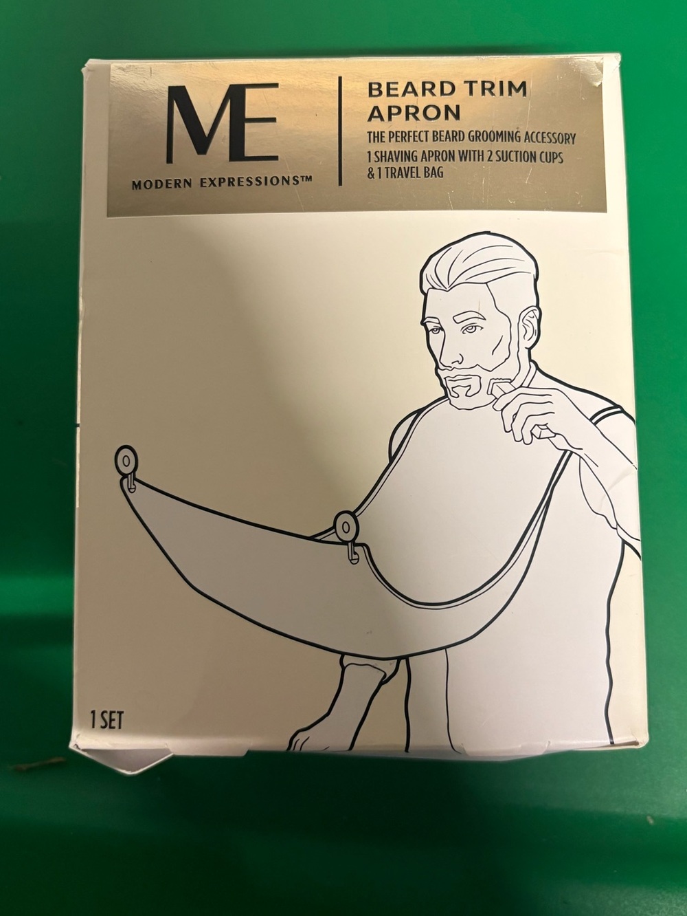 Modern Expressions Beard Trim Apron — open box but product is new